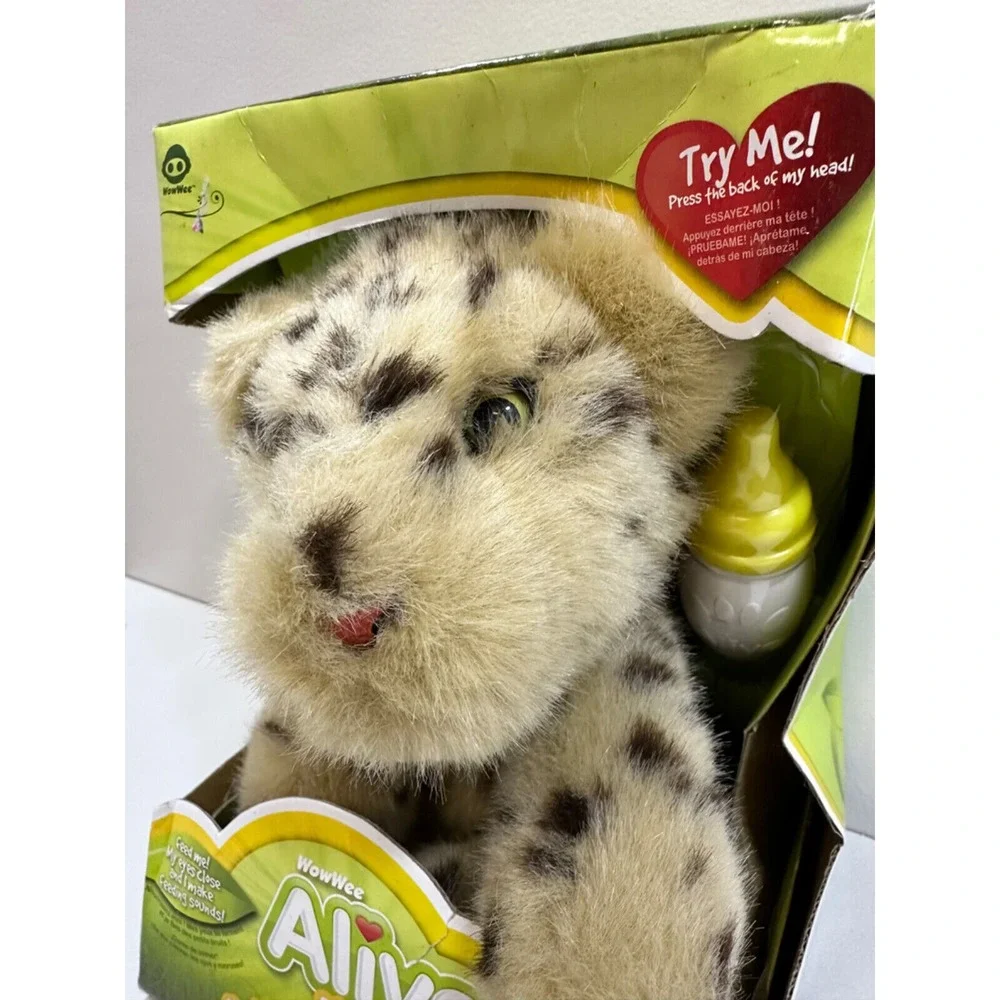 WowWee Alive‎ Minis Leopard Cub Feed Me With My Bottle! Sounds Plush Toy 2008